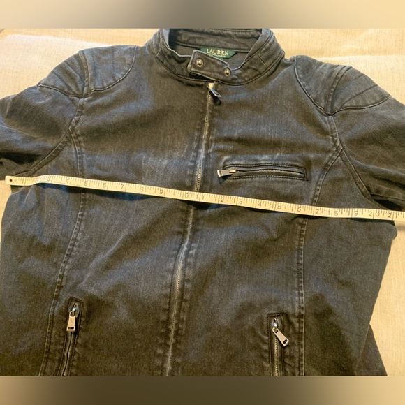 Lauren Black Denim Jacket XL - Picture 6 of 7